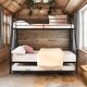 preview thumbnail 2 of 10, Metal Twin Over Full Bunk Bed Kids Bed with Trundle and Under-bed Storage
