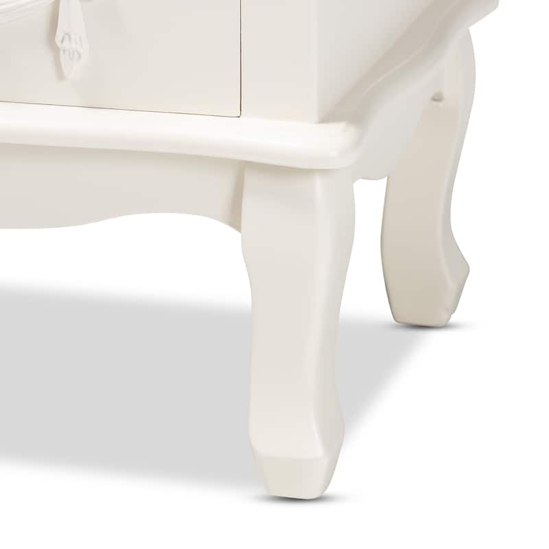 Baxton Studio Callen Classic and Traditional Wood 3-Drawer End Table