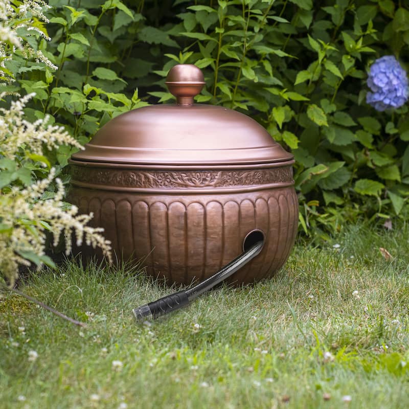 La Jolla Hose Pot with Lid - Copper Finish