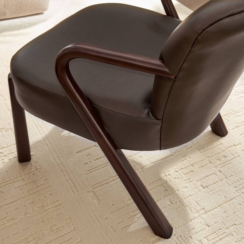 Arden Faux Leather Upholstered Accent Armchair