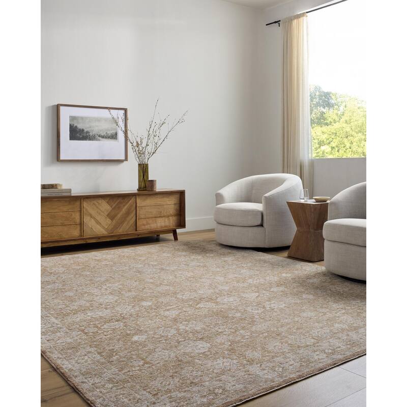 Livabliss Da Vinci Traditional Medallion Area Rug - Tan - 6' 7" x 9' 6"