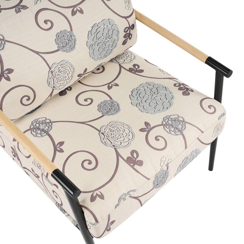 Christopher Knight Home - Varsts Modern Upholstered Accent Chair with Wood Frame, Emerald