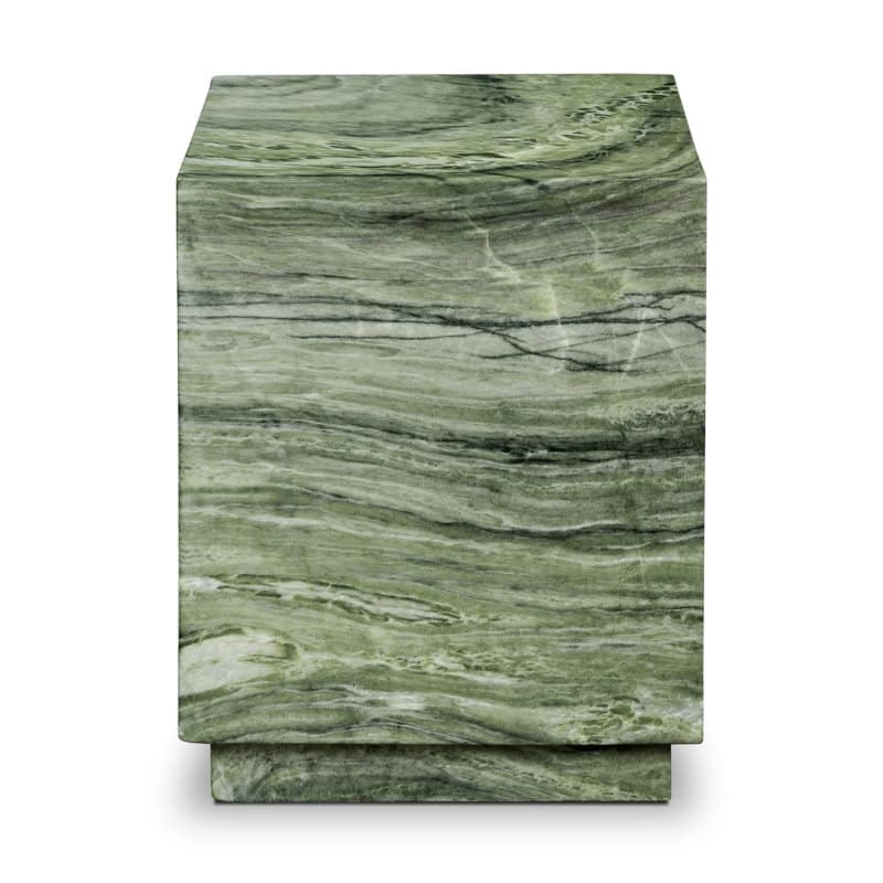 Stova Cube Concrete Side Table with Marble Finish