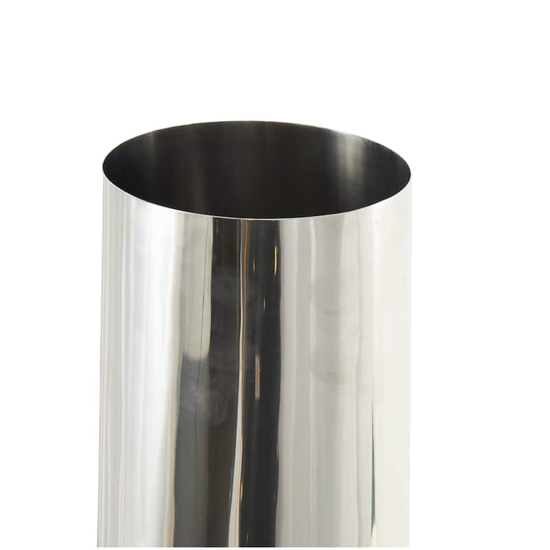 Gold or Silver Stainless Steel Metal Minimalistic Tall Floor Cone Vase