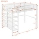 preview thumbnail 10 of 11, Artsy Twin Size Metal Loft Bed with 4-Tier Shelves and Storage, White