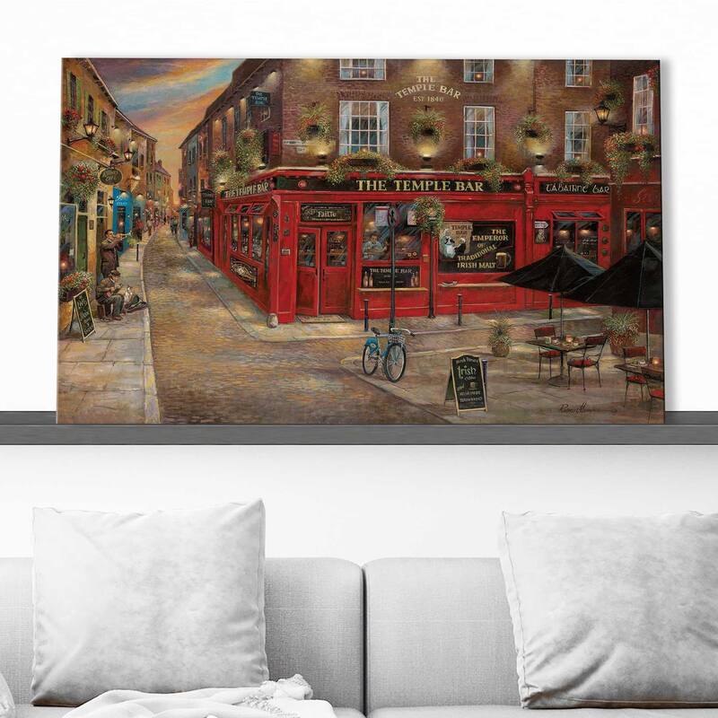 "Temple Bar" by Ruane Manning Print on Canvas