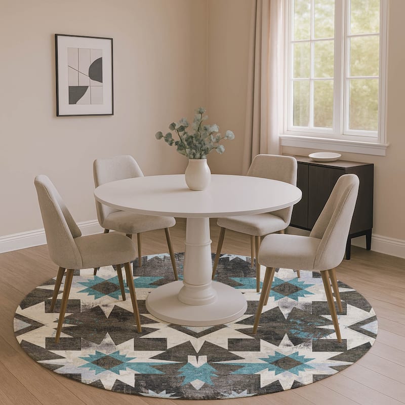 Premium Washable Super Soft Mayfield Rug - Coffee - 8' x 8'