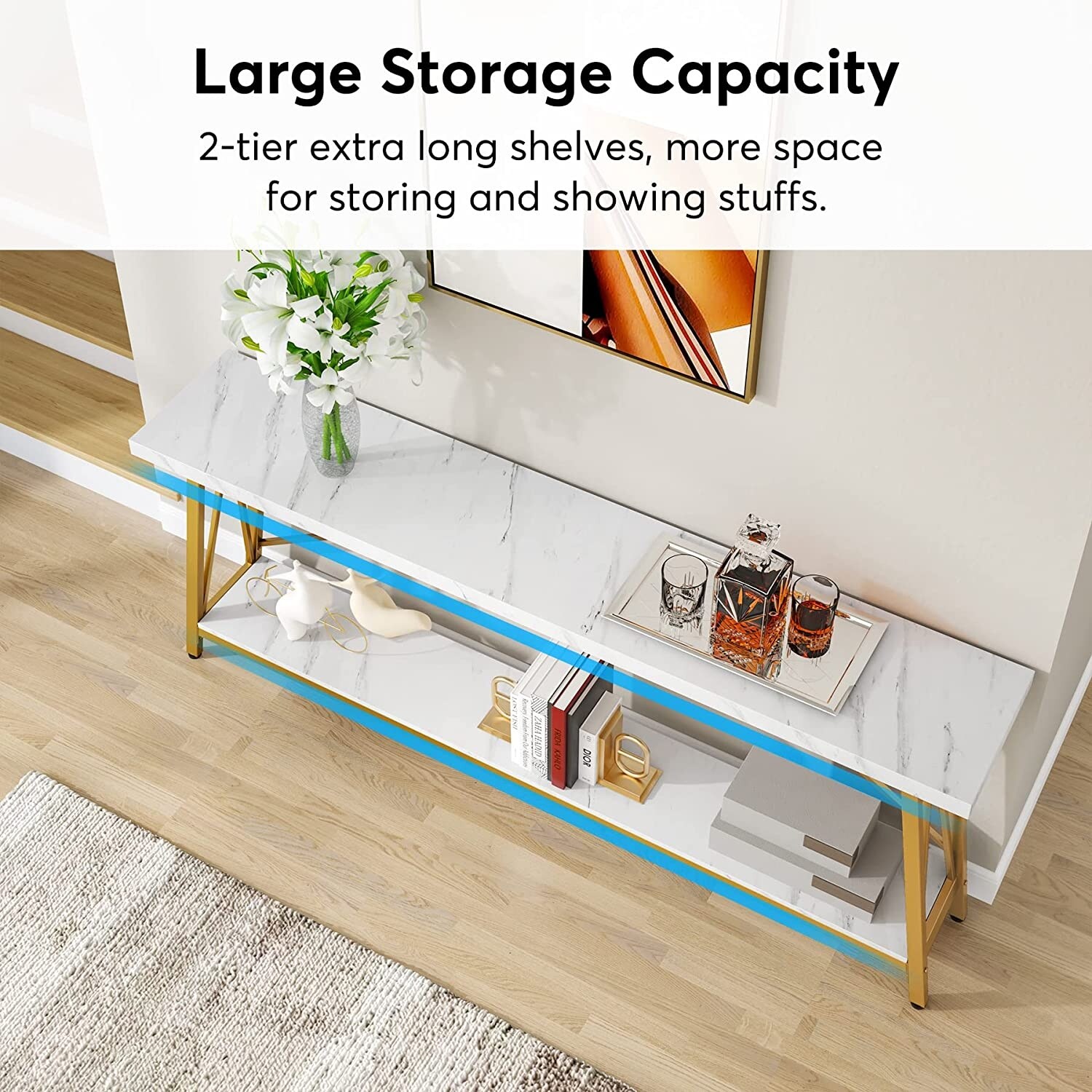 Extra long console online table sale