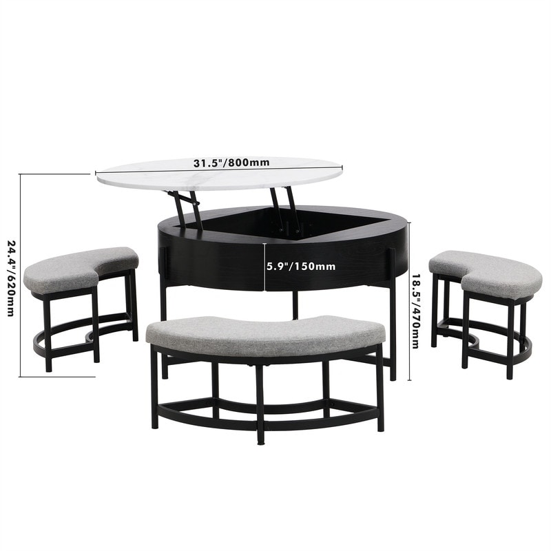 White hideaway hotsell table and chairs