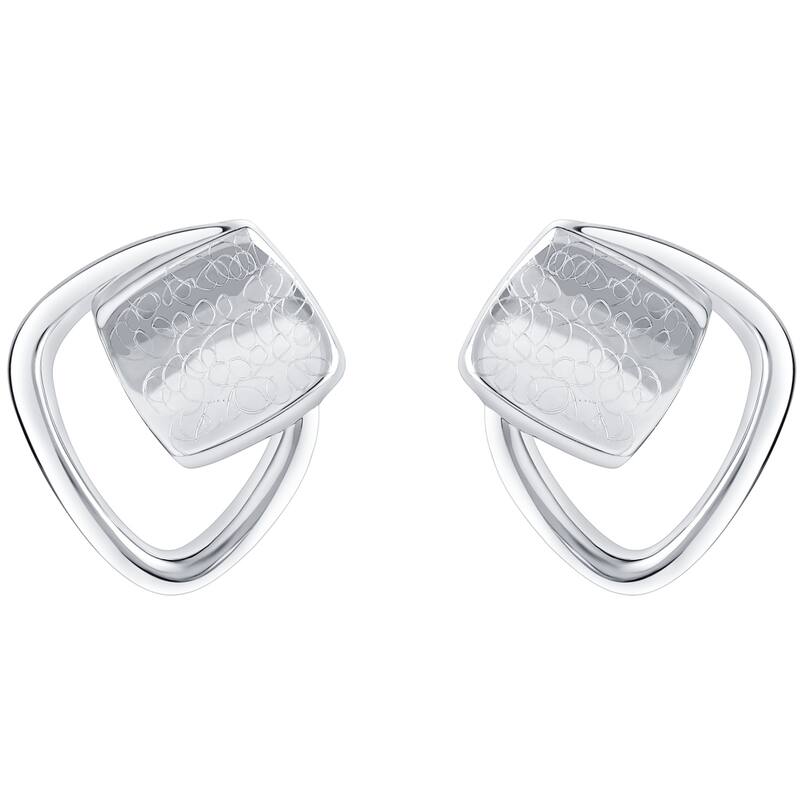 Sterling Silver Asymmetrical Floating Earrings