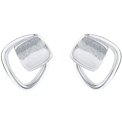 Sterling Silver Asymmetrical Floating Earrings