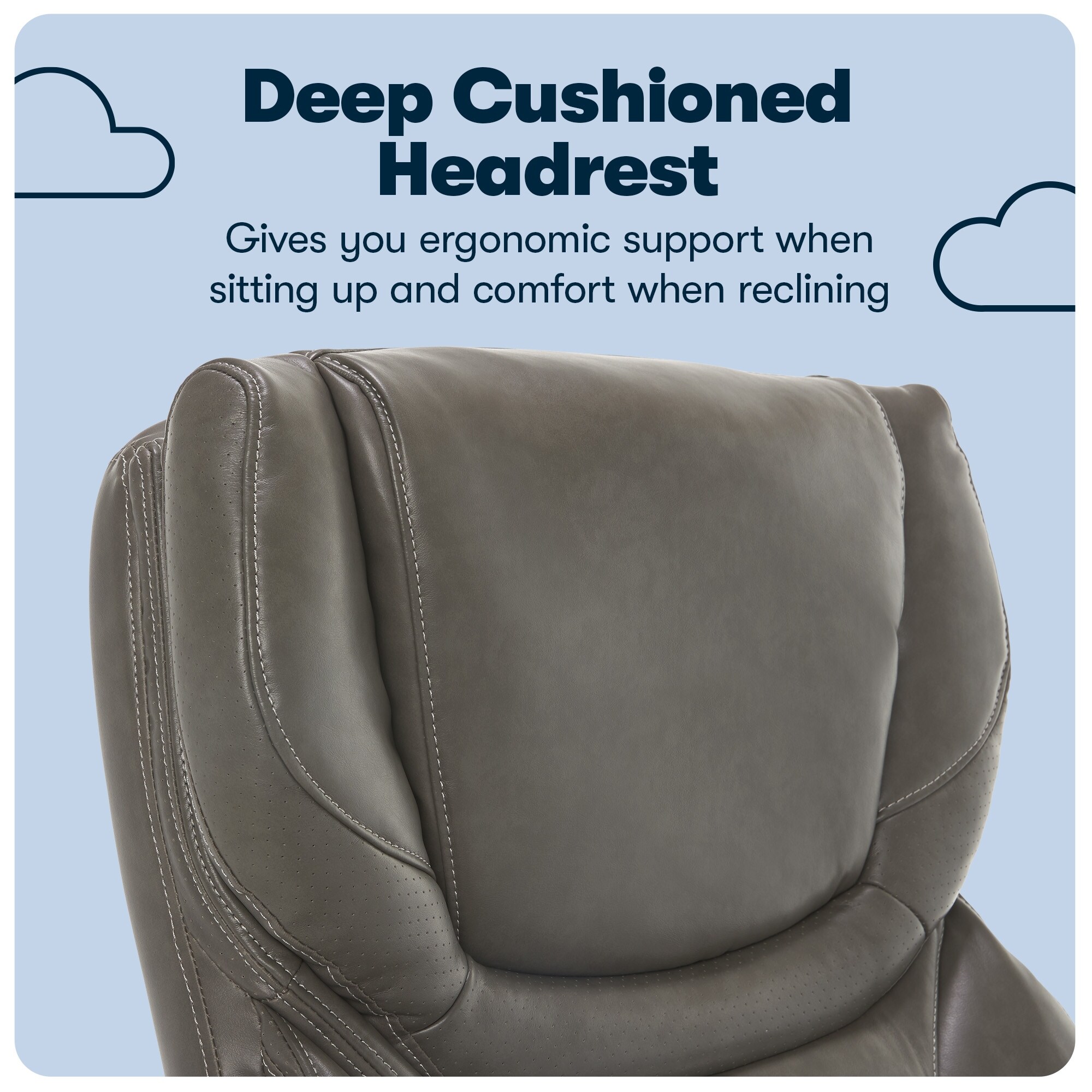 Serta big & comfortable recliner supports up to 350 lbs clearance
