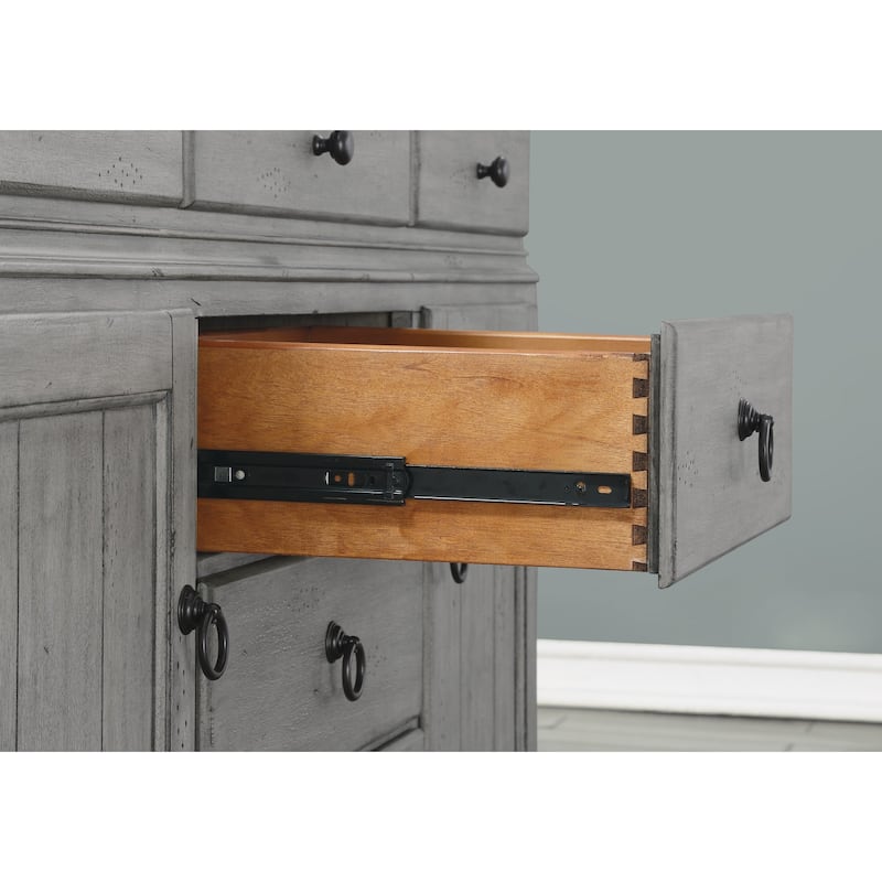 Plymouth Gray Wood Buffet - 64" x 39" x 20"
