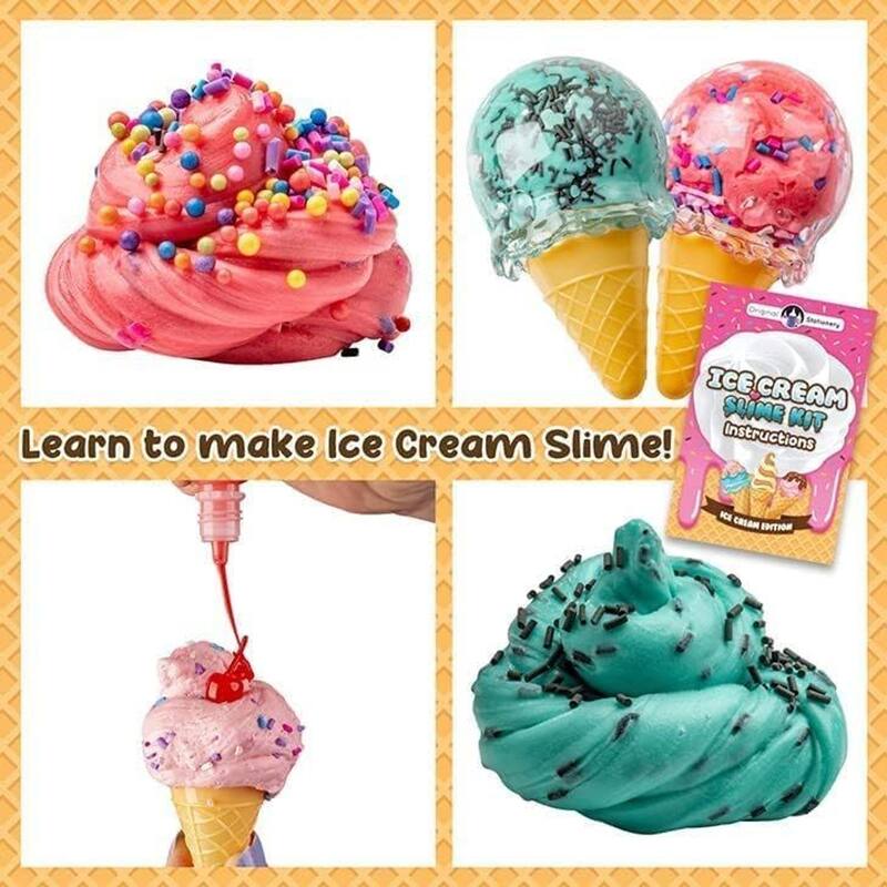 Original Stationery Ice Cream Slime Kit, Amazing Ice Cream Slime Making Kit