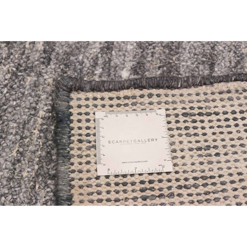 ECARPETGALLERY Hand-knotted Loreto Grey Silk Rug - 5'8 x 8'11