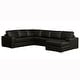 preview thumbnail 23 of 23, Mitchell Modern Premium Top Grain Italian Leather Sectional Sofa Black