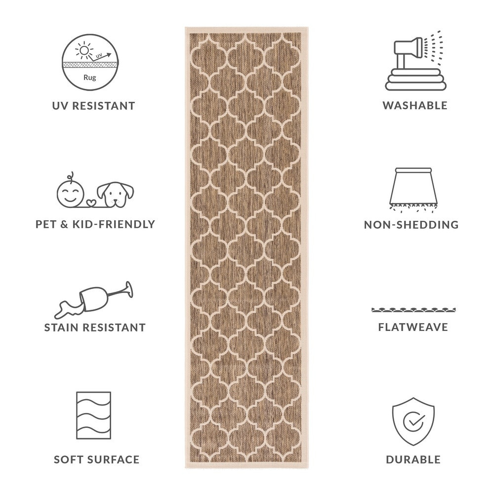 SAFAVIEH Courtyard Sibel Indoor /Outdoor Waterproof Patio Backyard Rug