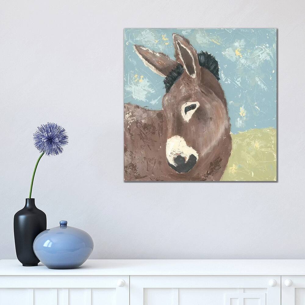 iCanvas "Farm Life-Donkey" by Jade Reynolds Canvas Print
