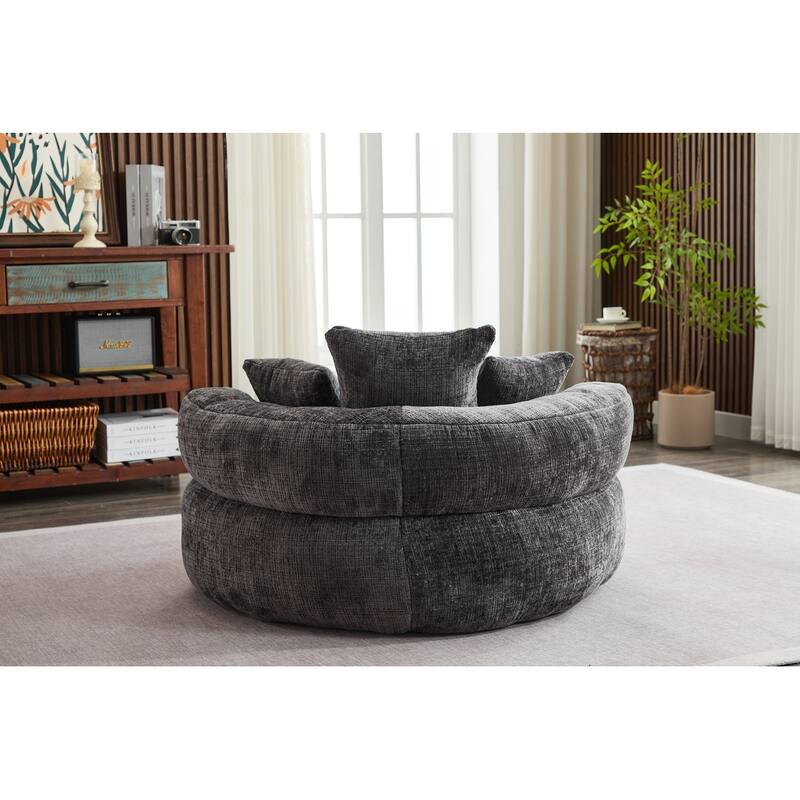 Round Bean Bag Chairs for Soft Chenille Cover