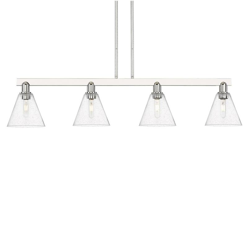 Innovations Lighting 716-4I-11-51 Berkshire Glass Linear Berkshire - Polished Nickel / Seedy