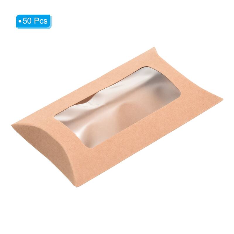 Pillow Boxes, 50Pcs Wedding Gift Boxes 5.7 x 2.9 Inch for Wedding