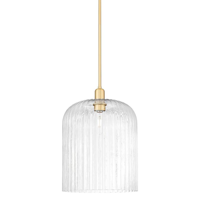 Innovations Lighting 716-1S-18-12 Bridal Veil Pendant Bridal Veil 12" - Satin Gold / Clear