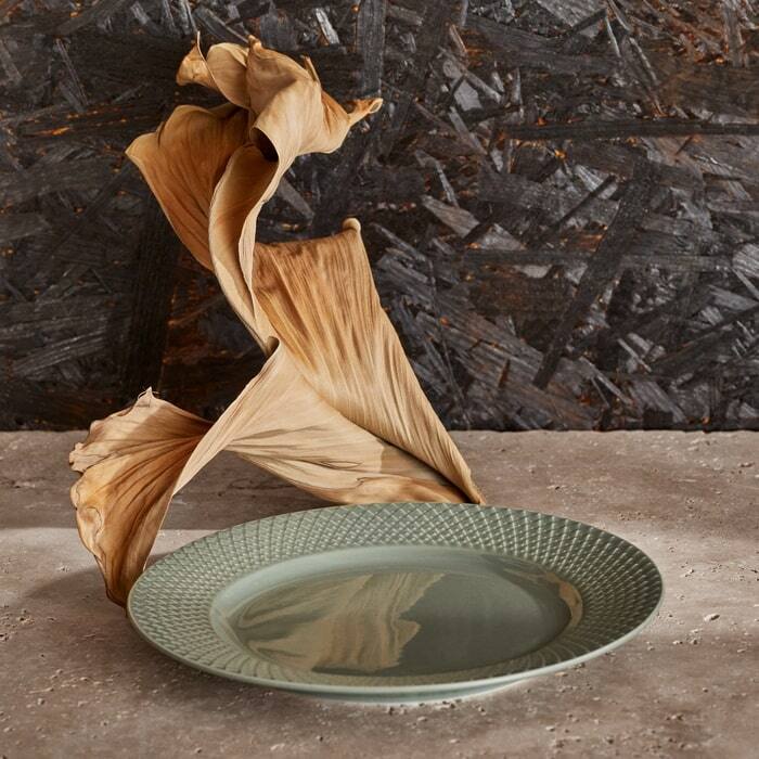 Rhombe Earth Lunch Plate, Moss, Ø: 8.3" - 8.3