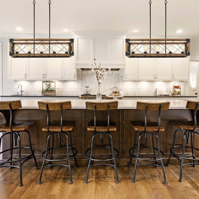 CO-Z 31in 5-Light Farmhouse Kitchen Island Pendant