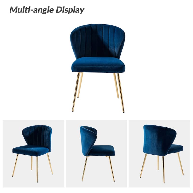 Aruna Accent Chair with Metal Legs 20''W X 19.5 ''D X 29''H by HULALA HOME