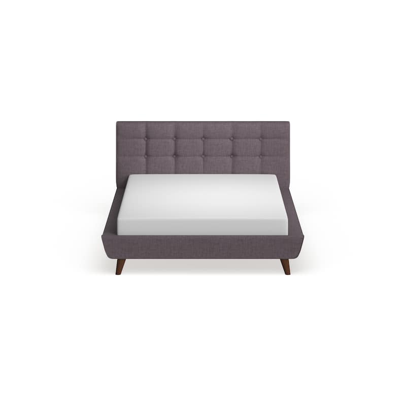 Baxton Studio Jonesy Mid-century Beige Linen Upholstered Platform Bed