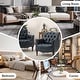 preview thumbnail 64 of 68, HULALA HOME Wemer Traditional Genuine Leather Armchair with Tufted Back