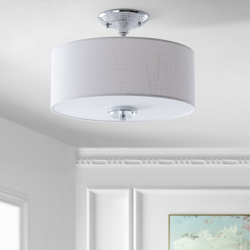 Marc Metal LED Semi Flush Mount, Oil Rubbed Bronze/White by JONATHAN Y