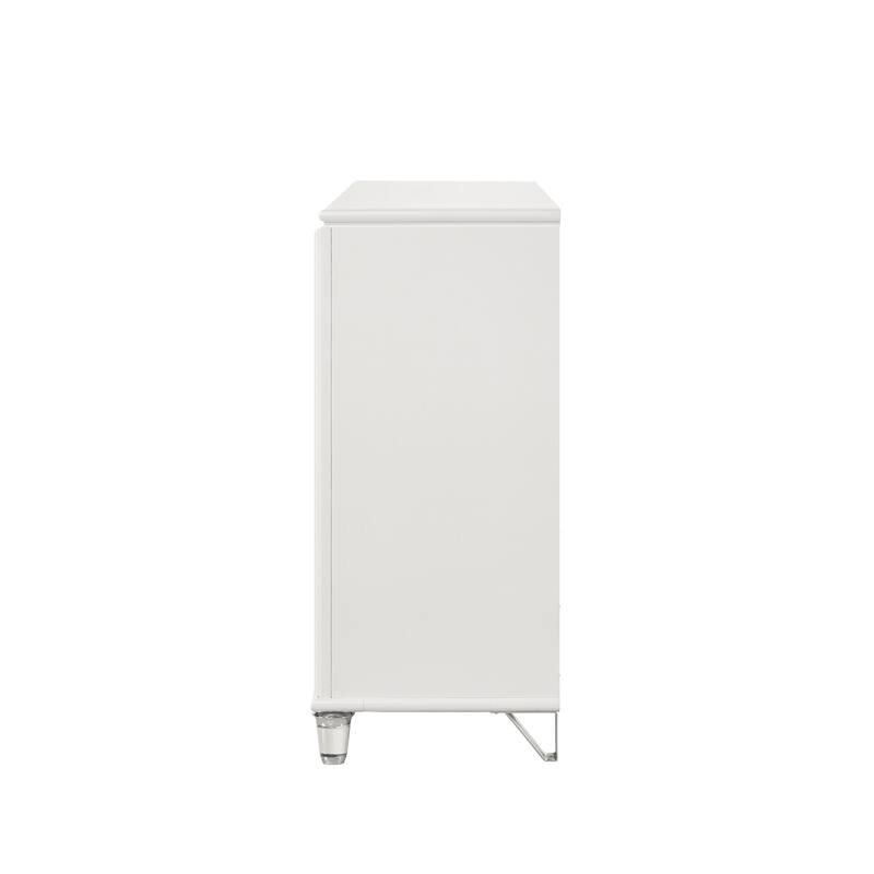 Soto Pearl White 6-Drawer Dresser