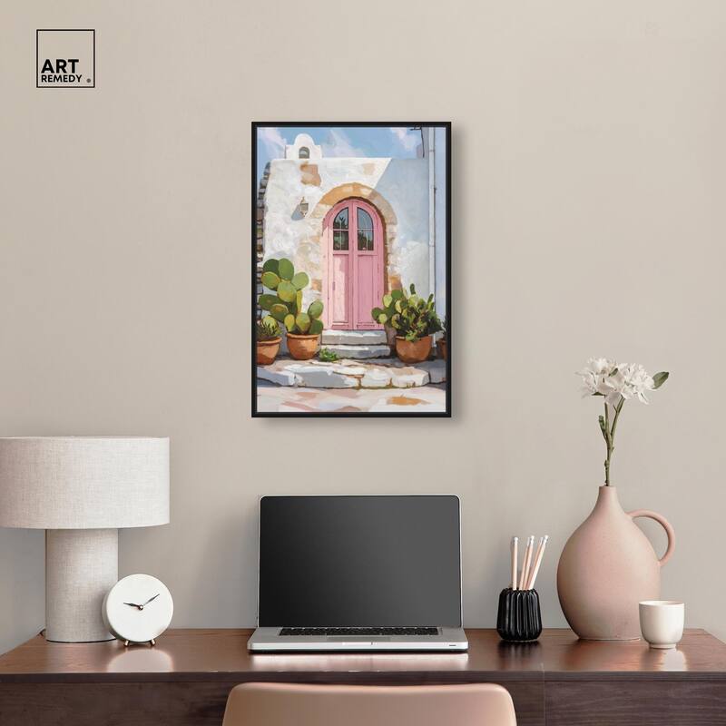 Pink Door I Canvas by Art Remedy