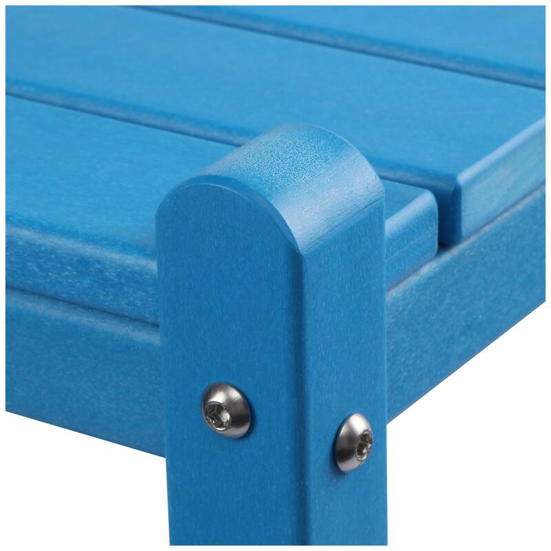 Polytrends Laguna Hdpe All Weather Outdoor Patio Two Shelf Square Table