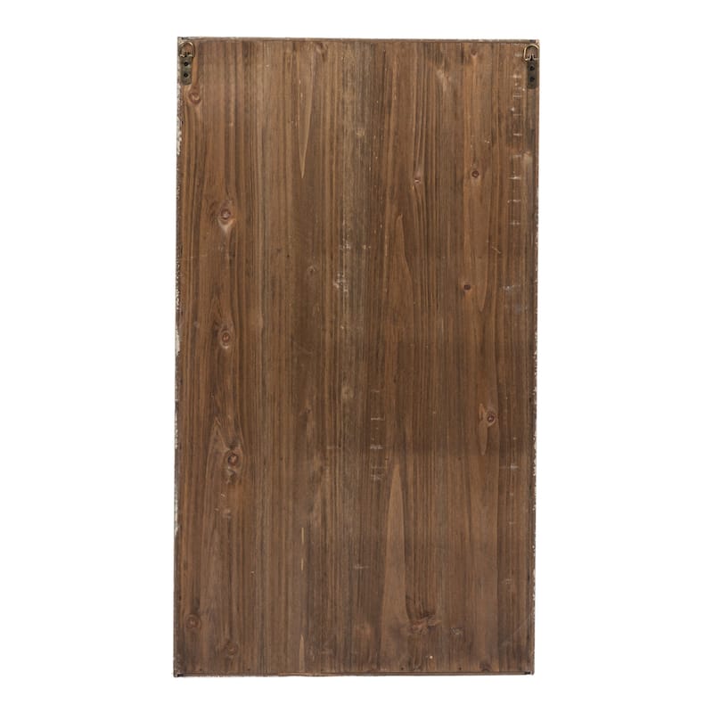 White Wood Wall Cabinet with 3 Shelves