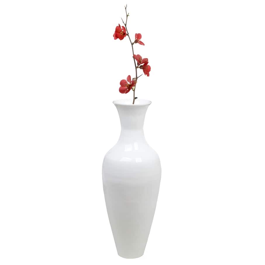 37" Tall Floor Vase, Modern Bamboo Flower holder for Living Room Entryway Classic Floor Decor for Home or Office