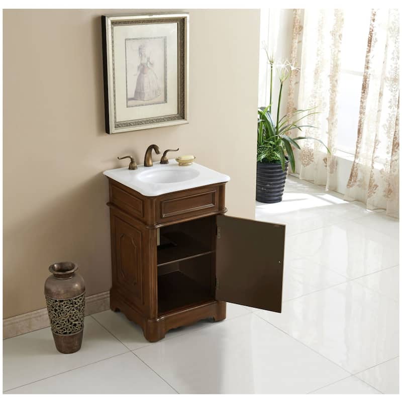 Elegant Lighting VF30421-VW Retro 21" Free Standing Single Basin