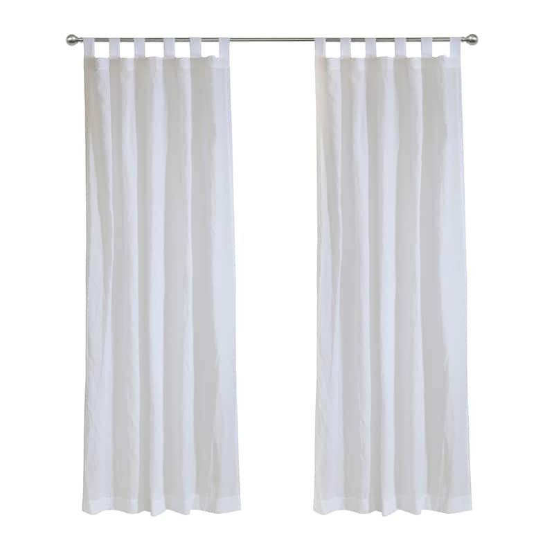 Crushed Sheer Tab Curtain Panel