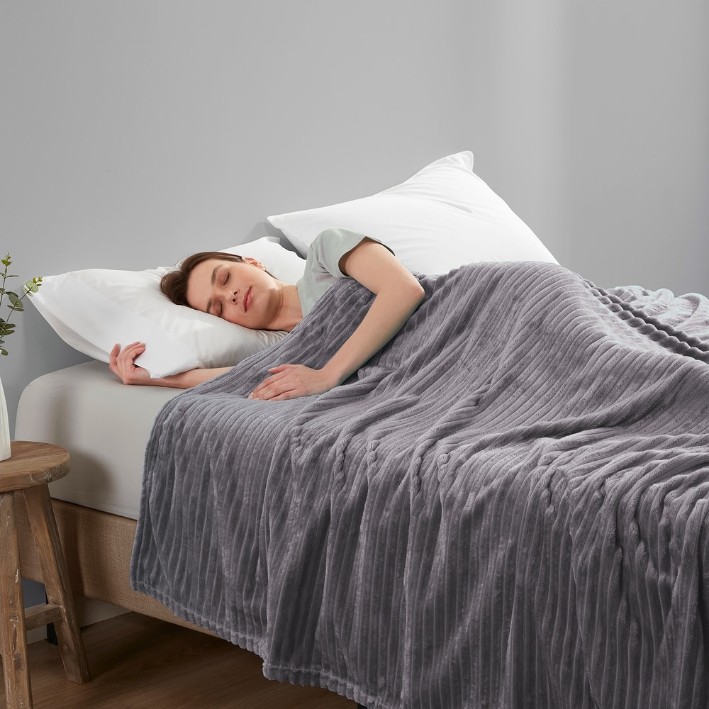 Empyrean Cut Plush Fleece Throw Blanket - Lightweight Super Soft Fuzzy Luxury Bed Blanket for Bed