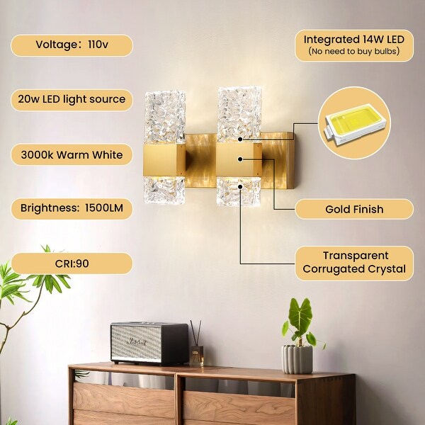 Modern Crystal Vanity Light Bathroom Light Fixtures Over Mirror LED Suitable for Bathroom Mirror On Sale Bed Bath Beyond 37385456