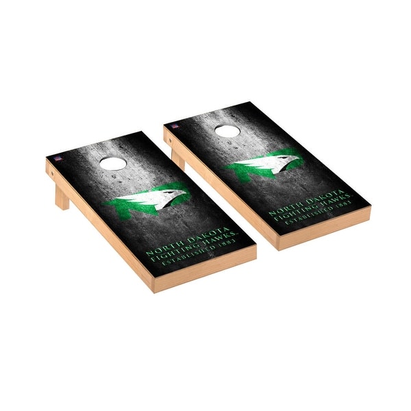 slide 2 of 5, North Dakota UND Fighting Hawks Museum Cornhole Board Set