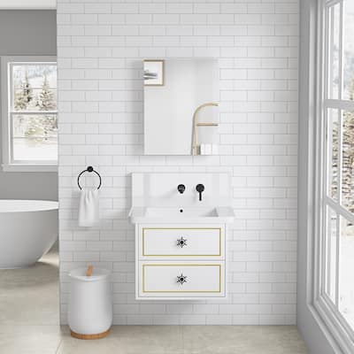 Wooden Door Medicine Cabinets for Bathroom,Wall Mounted Recessed or Surface,Bathroom Mirror with Storage,Left opening door