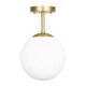 preview thumbnail 3 of 41, Light Society Zeno Globe Ceiling Light Brass/White