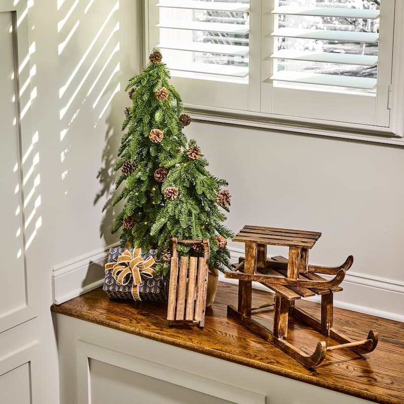 12-23.5" Mango Wood Sled Set of 3