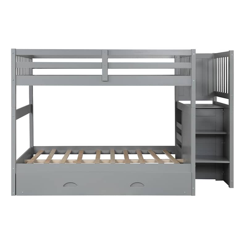 Full over Full Bunk Bed with Twin Size Trundle
