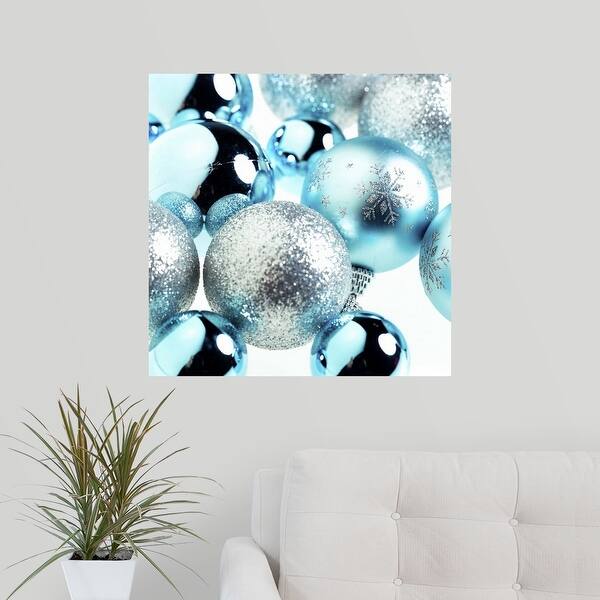 Shop Close Up Of An Array Of Christmas Decorations Poster Print