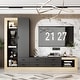 preview thumbnail 4 of 17, Media Console Multi-Functional TV Stand Storage Unit with LED Lighting