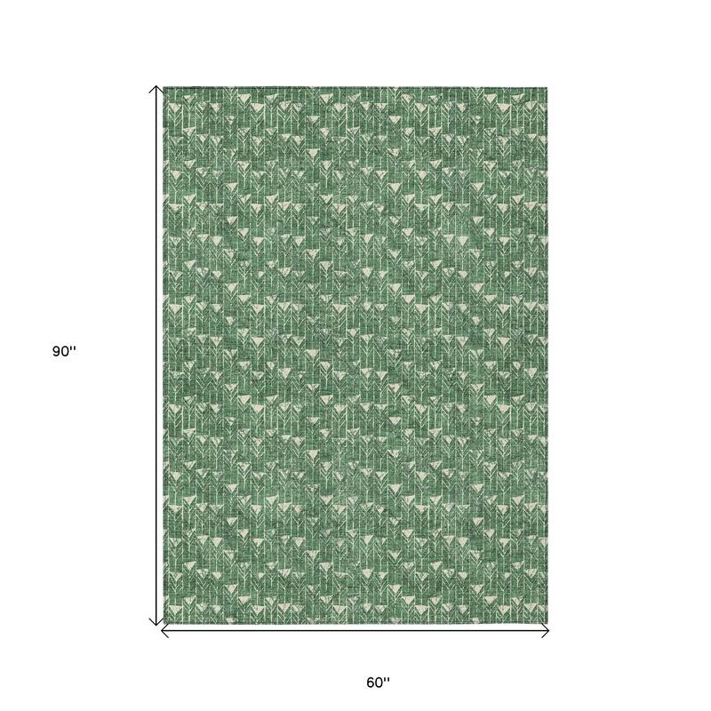 Alsifi Sleek Geometric Weather Resistant Timeless Fusion Outdoor Rug