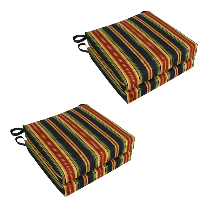 16-inch Indoor/Outdoor Chair Cushions (Set of 4) - 16 x 16 - Lyndhurst Raven